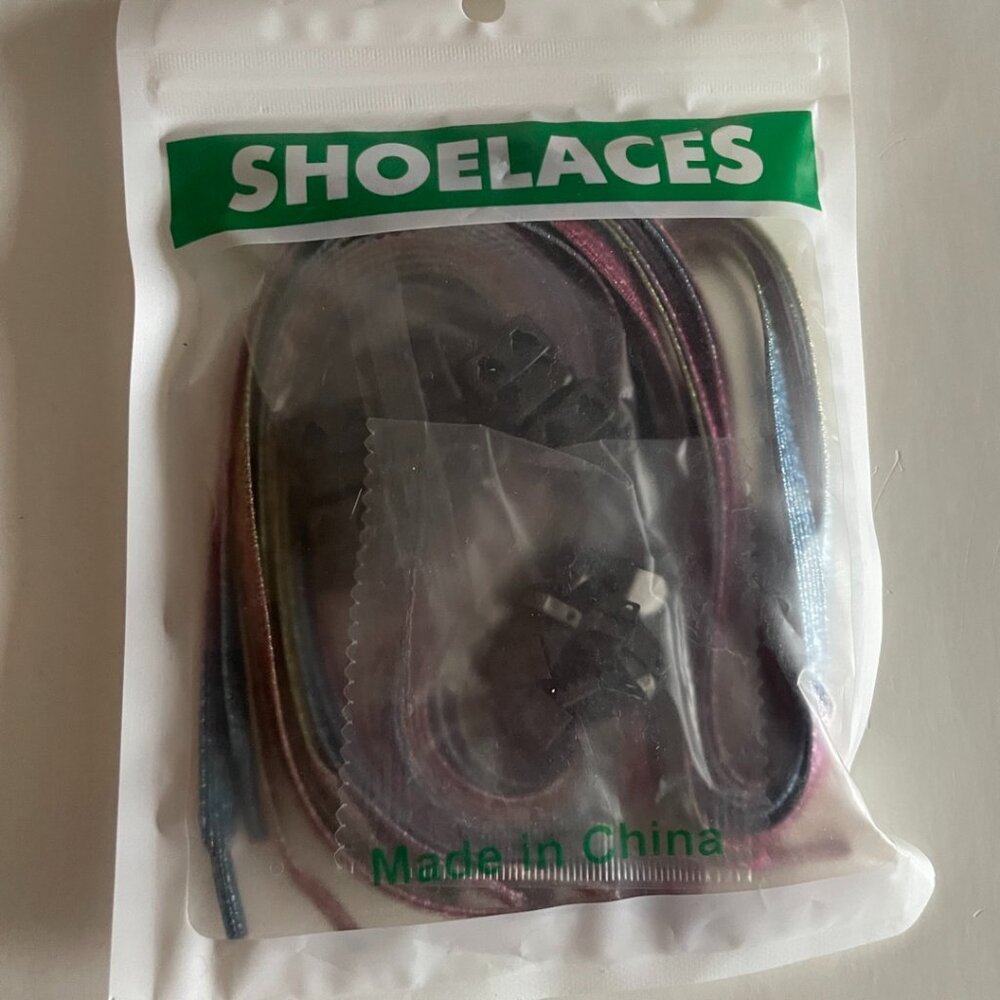 Rainbow Metallic Shoelaces